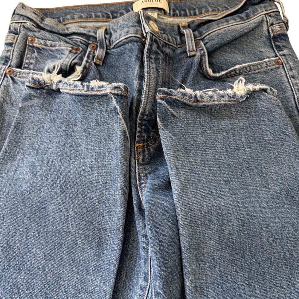 AGOLDE "Toni" Mid Rise Straight Leg Jeans Medium Wash Toni Fit Size 28 - Picture 10 of 14